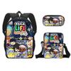 Iconic Distinctive Cool The Midnight Gospel 3D Pattern 3pcs/Set pupil Schoolbags Outing Laptop Daily Pack Sling Carrier Pen Case