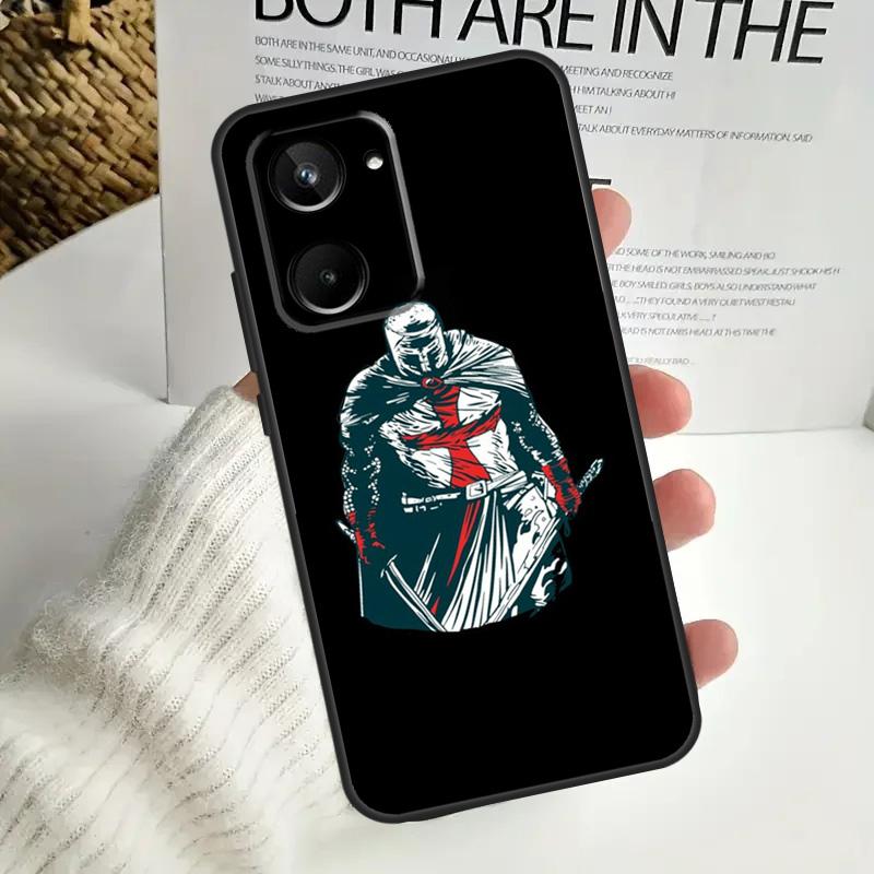 Christian Templar Knights For Realme GT6 GT7 15 Pro 10 11 12 13 14 Pro Plus C55 C71 C75 C67 C63 C61 C53 C35 C65 Case