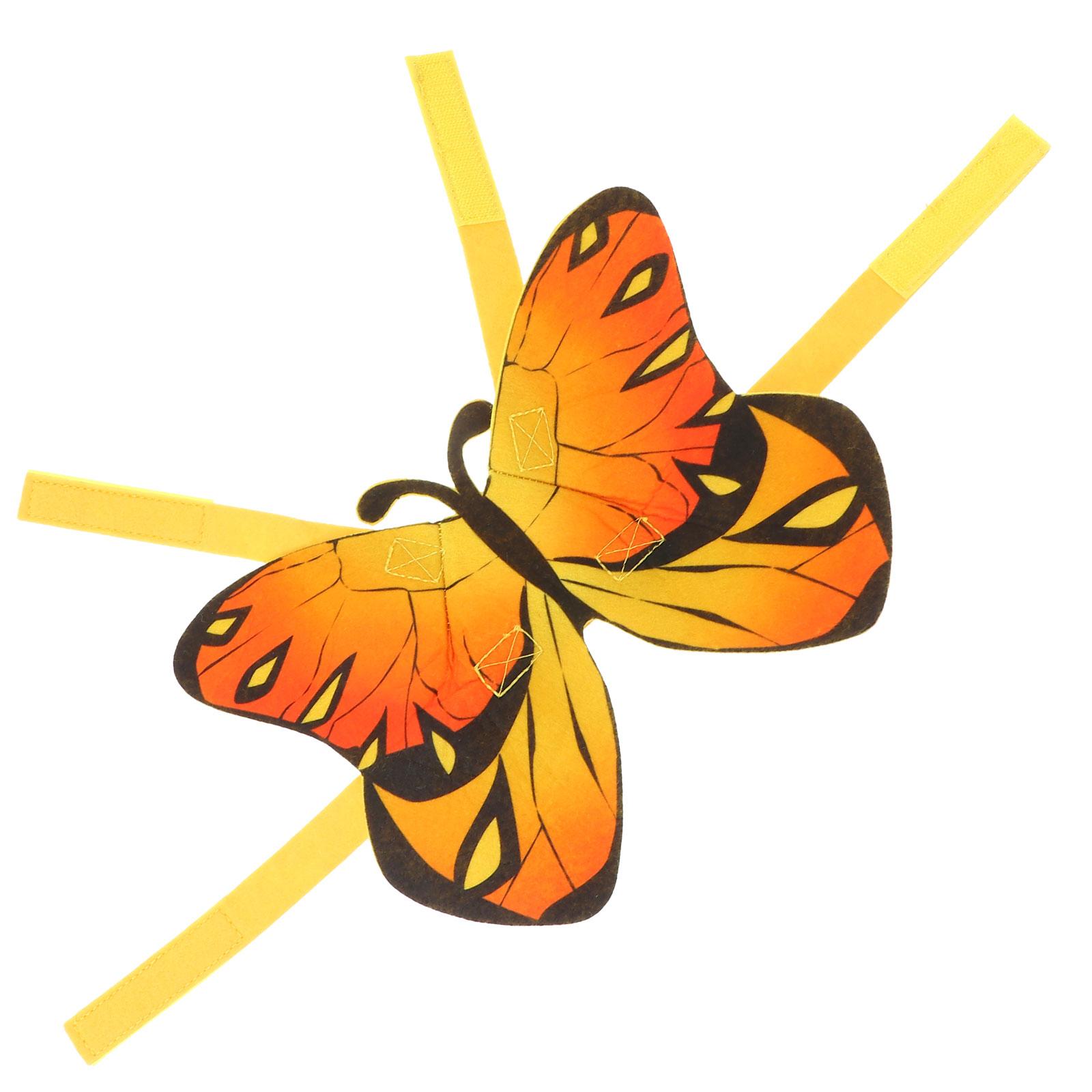 

Butterfly Print Halloween Cat Clothes Lightweight Breathable Pet Garment Creative Costume for Festival Party Cat Cosplay Clothes жовтий