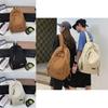 Simple Solid Color Letter Decoration Large Capacity Student Backpack For Teen Students