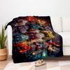 "Vibrant Gaming Controllers Wall Art Decor"Blanket Flannel Throw Blanket for Sofa, Bed, Travel, Camping, Office, Couch, Chair, And Bed Gift