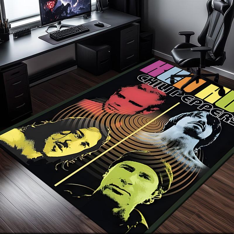 1PC Hot Chili Music  Rug for Livingroom,Bedroom, Palyroom, Chair Rug, Area rug, Game Carpet, Large Size Rug Fan Christmas gift