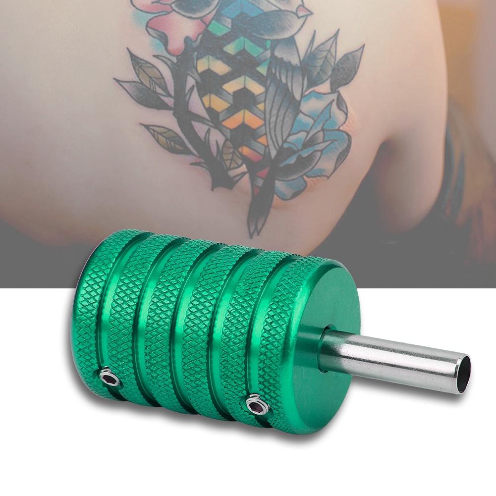35mm Aluminiumlegierung Tattoo Gerändelter Griff Tube Tattoo Maschine Griffgriffe (rot)