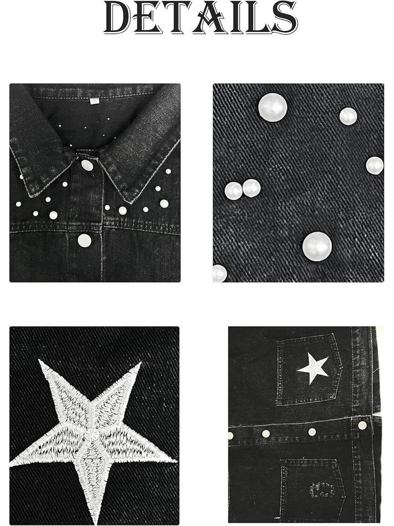 Beaded Embroidered Ripped Denim Jacket - European & American Style, Loose Women's Coat