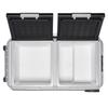 12 Volt Car Refrigerator, 95L Car Fridge, Dual Zone Portable Electric Cooler with Wheels and Handle, -20 to 20, 12/24V DC 100-240V AC Compressor