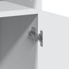 Vidaxl Tall Cabinet, White, 70X42.5X185 Cm, Wood-Based Material
