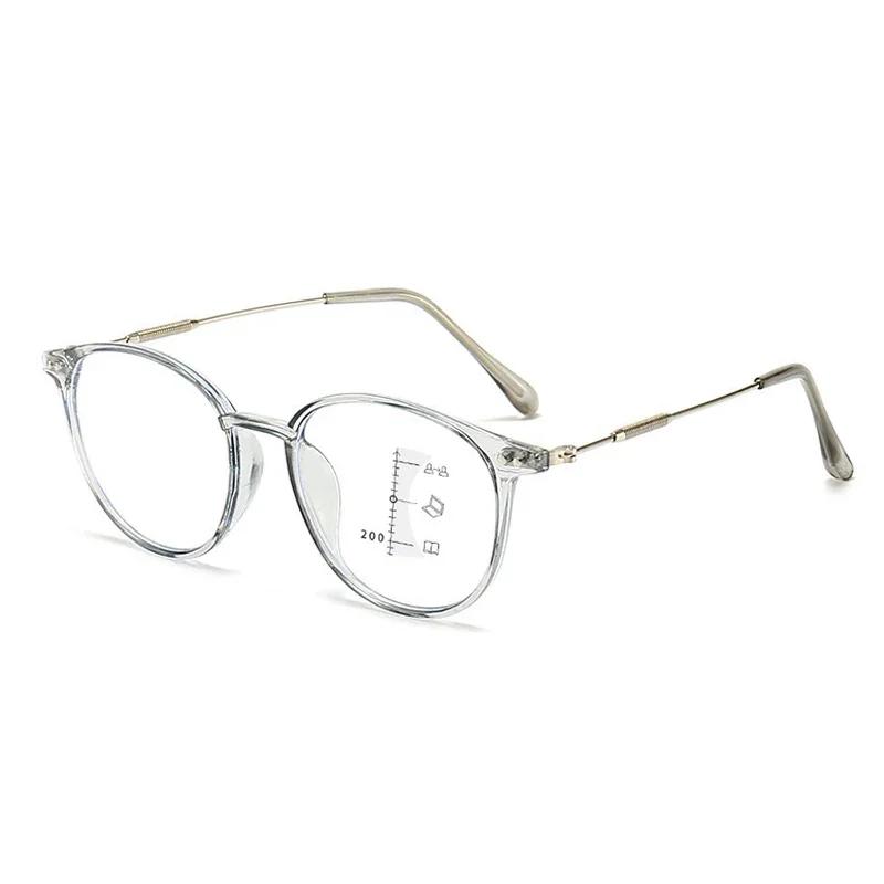 

Luxury Near And Far Multifocal Glasses Unisex Anti-Blue Light Reading Glasses Diopters Women Men Ultralight Hyperopia 0 To +4.0 +4.0