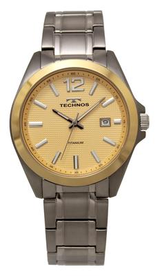 Reloj Plateado de Titanio Date T9B67TC [Technos] para Hombre