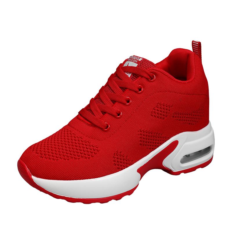Women High Top Walking Shoes 9 Cm Wedges Sports Shoes Thick Sole Platform Fitness Sneakers Outdoor Ladies Running Jogging Shoe