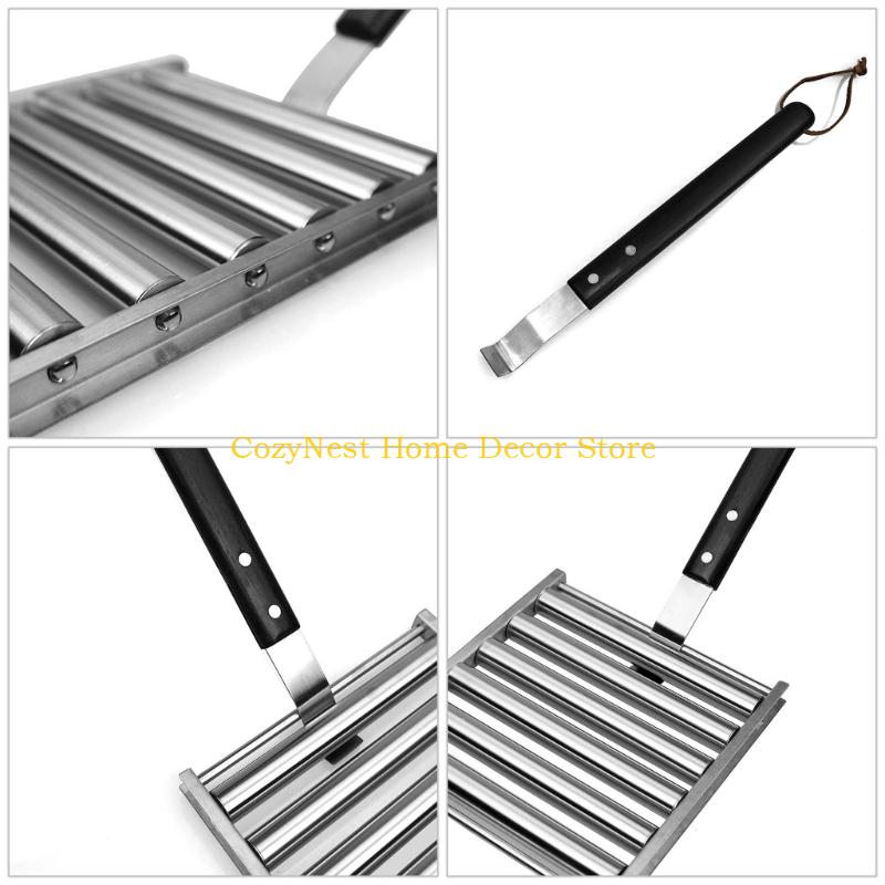 92MF Portable BBQ Sausage Grills Rollers Rusts Resistant For Outdoor Cooking China Mainland