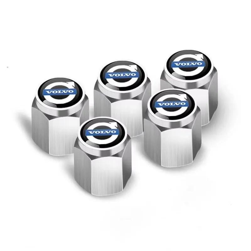 

Volvo Car Tire Valve Stem Caps, 5 Pack Metal Dust Proof Covers, Wheel Tyre Accessories for XC40 XC60 XC90 S60 S90 V50 V70 V60 срібний