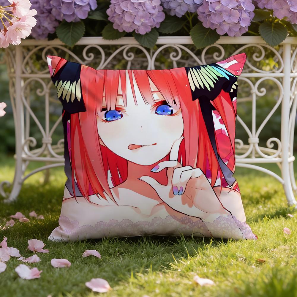 Cute The Q-Quintessential Q-Quintuplets Cushion Cover Home & Car Dual-Scene Pillow Cover: Reversible for Premium Comfort