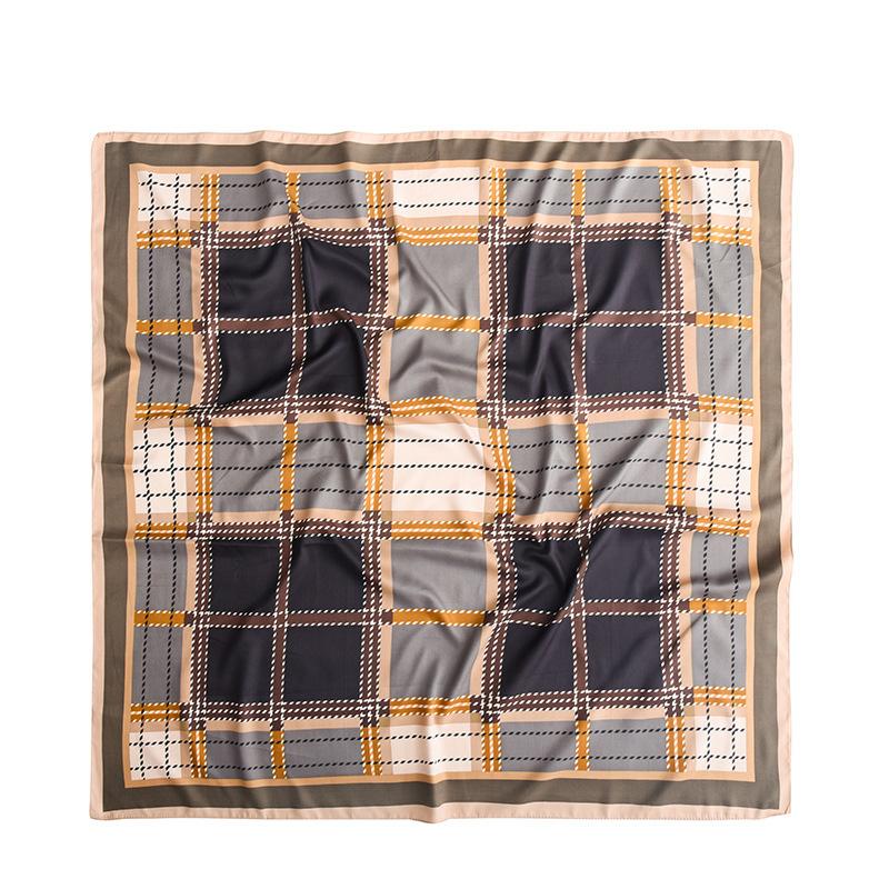 Foulard Stampati Primavera ed Estate, Foulard Quadrati 90 Fiore di Tè, Foulard da Donna Protezione Solare, Foulard, Accessori