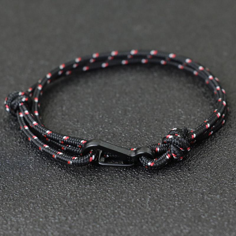 Simple Style Paracord Bracelet Men Handmade Sliding Adjustable Nautical Braslet Outdoor Camping Beach Leisure Accessories Joias