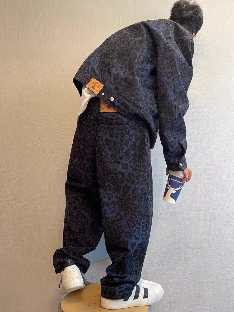 Pánské letní maskáčové overaly s širokými nohavicemi - trendy americký high street styl