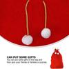 Large Festive Christmas Santa Gift Bag Rope Pocket Design Reusable Sack for Kids Holiday Present Storage