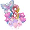 Ice Blue Gradual Change Butterfly Digital Aluminum Film Balloon Set Photo Dream Scene Arrangement Birthday Party