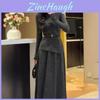 Womens Knit Sweater Dress Set With Ice Silk Fabric For Autumn Winter Casual Wear