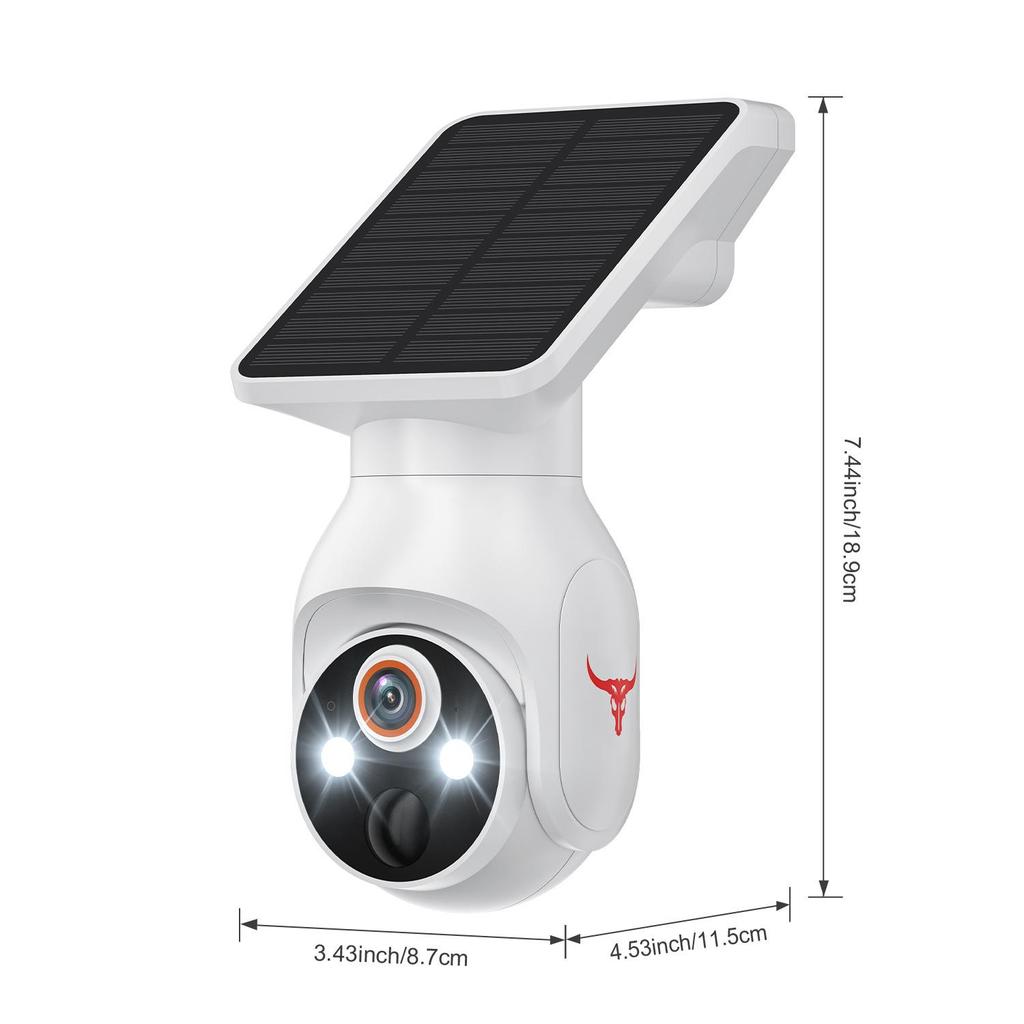 360-Degree Solar PTZ Wireless Battery Camera for Indoor/Outdoor Use