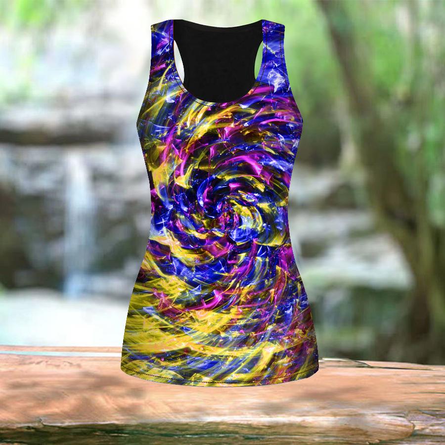 

Женские летние спортивные рубашки с 3D-кристаллическим принтом ветряной мельницы для занятий йогой и тренажерным залом, жилеты больших размеров 6XL жёлтый