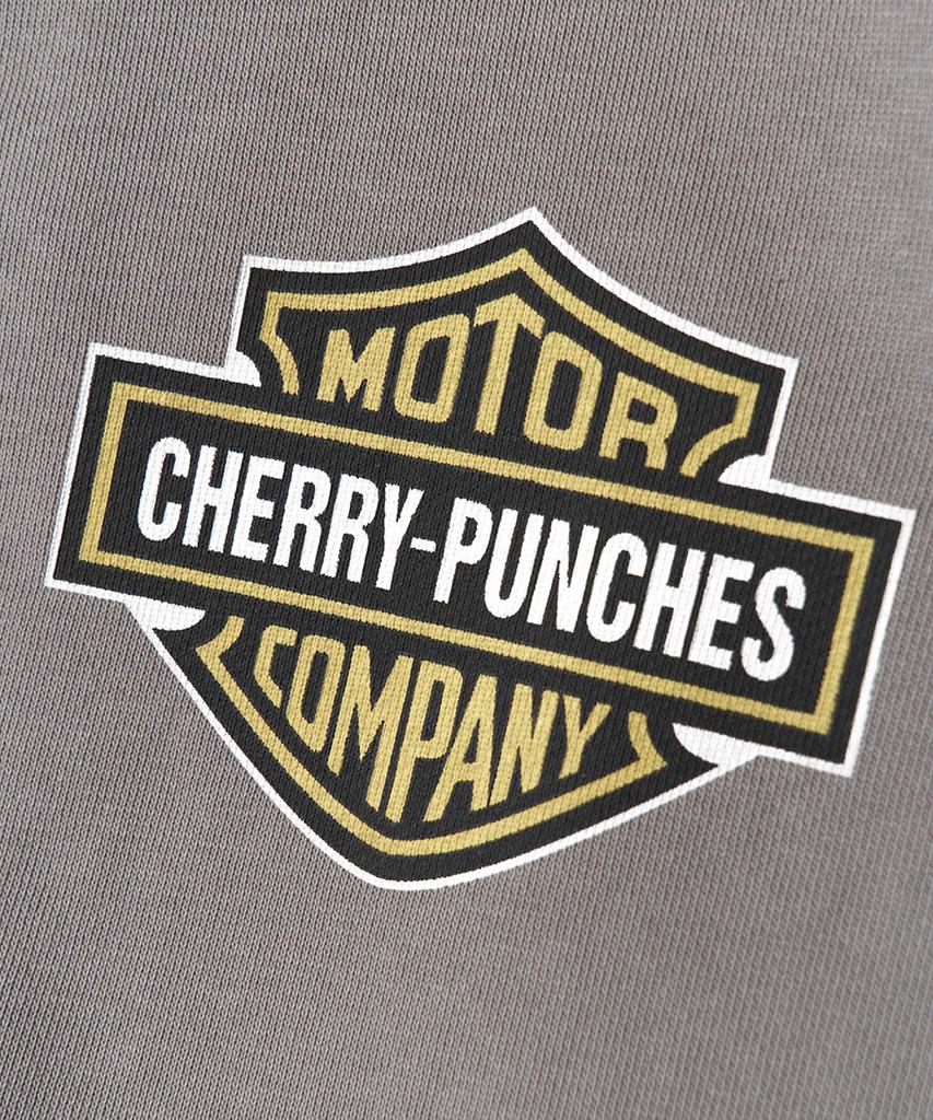 Cherry Punches Motor Company Zip-Up Hoodie (Gray)