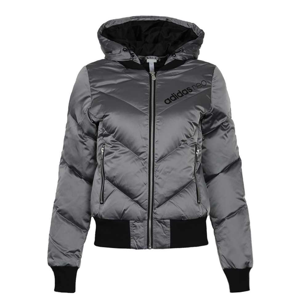 

Adidas Neo Comfortable Warm Soft Hooded Down Jacket Women Jackets Gray BP6531 M
