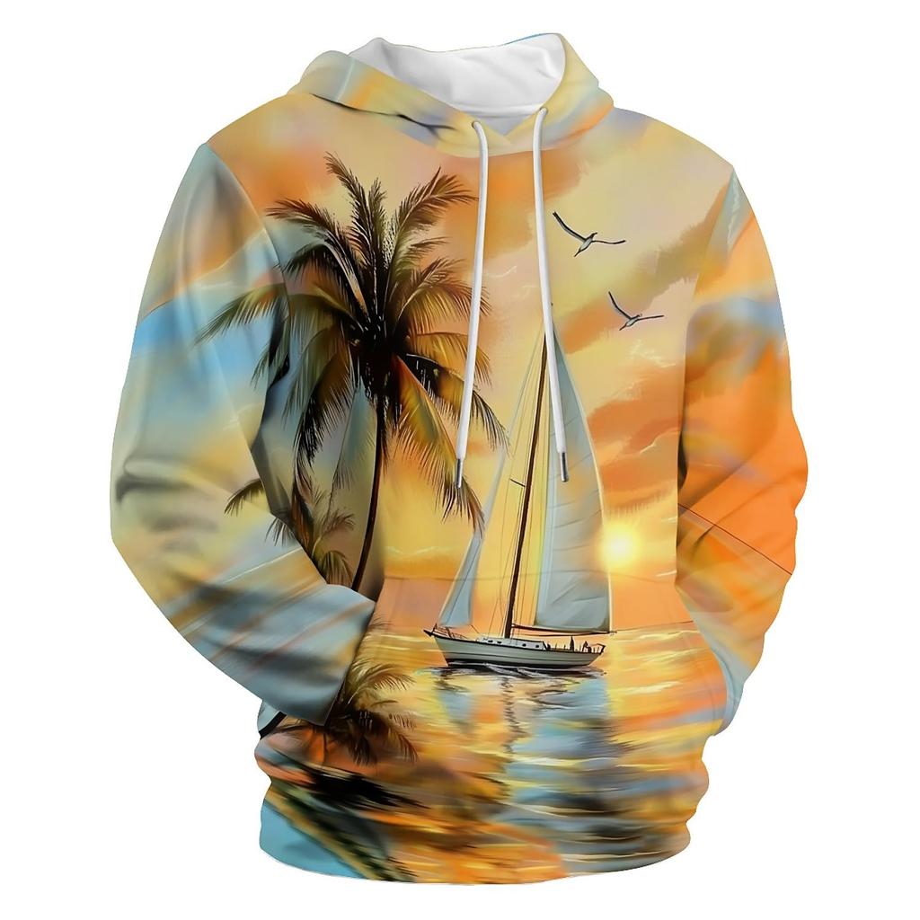 Amasnay Blue Flame Wolf Hoodies 3D Print Graphic Pullover Hooded Sweatshirt Hoodies with Big Pockets