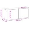 Wall Mounted TV Cabinet with LED Lighting Reclaimed Wood Look 80 x 35 x 31 cm Engineered Wood