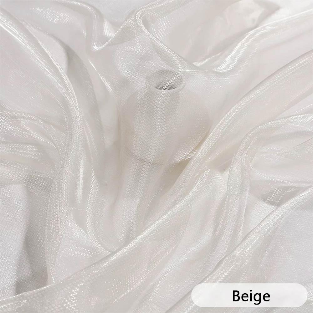 Handmade Mesh Fabric 145*100cm Decorative Yarn Fish Scale Organza Fabric  Wedding Dress
