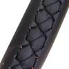 Car Steering Wheel Cover DIY Hand-stitched Black Artificial Leather for Ford EcoSport 2014-2017 Fiesta 2008-2017