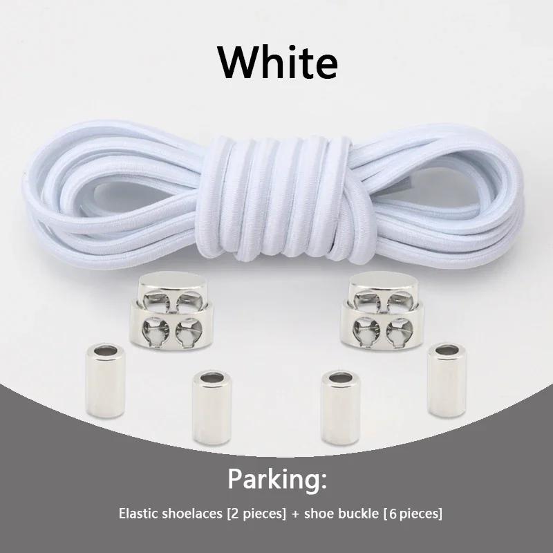 No Tie Shoelaces Tieless Elastic Shoe Laces Round Shoelace Sneakers for Kids and Adult with Strong Lock and Speed Shoestrings