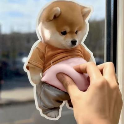 2 stuks Corgi Buik Anti-Botsingssticker Zachte Bumperbeschermer Autodeur Tafelhoekbeschermer Stressverlichting Speelgoed Zelfklevende Decoratiesticker