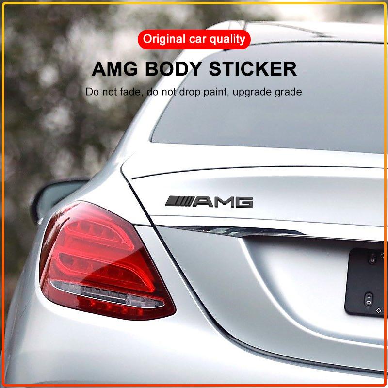 1Pc Auto Rear Body Sticker AMG Badge Logo Emblem for Mercedes Benz W204 W205 W211 W212 W213 W203 W169 W108 W220 X156 GLC A180 Car Label