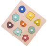 Kids Wood Grasp Board Boys Girls Shape Digital Sorter Peg Toys Preschool Learning Game Color Recognition Puzzles Toy