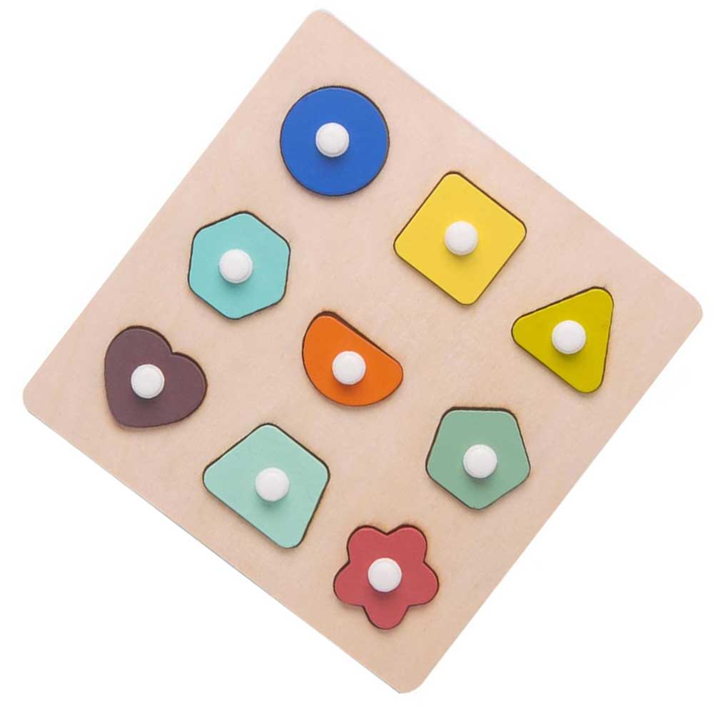 

Kids Wood Grasp Board Boys Girls Shape Digital Sorter Peg Toys Preschool Learning Game Color Recognition Puzzles Toy