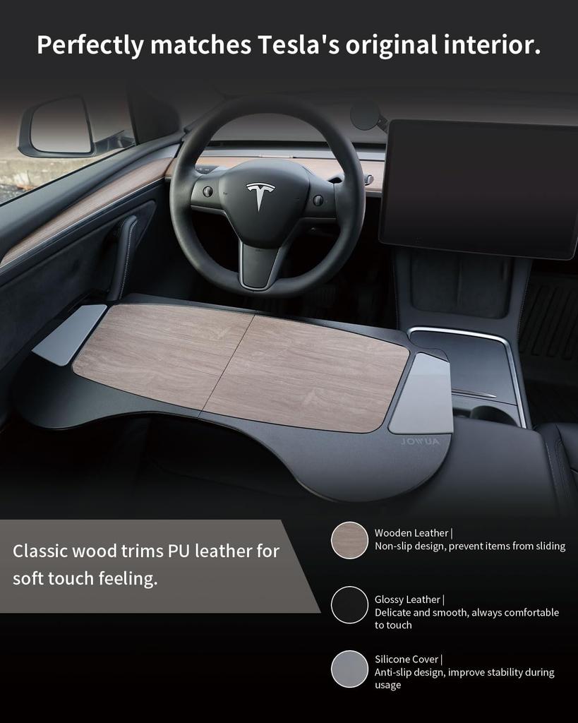 Jowua Foldable Car Tray for Tesla Model 3 Y/X/Model S, Premium Material, Fits Model 3/Y Front Trunk
