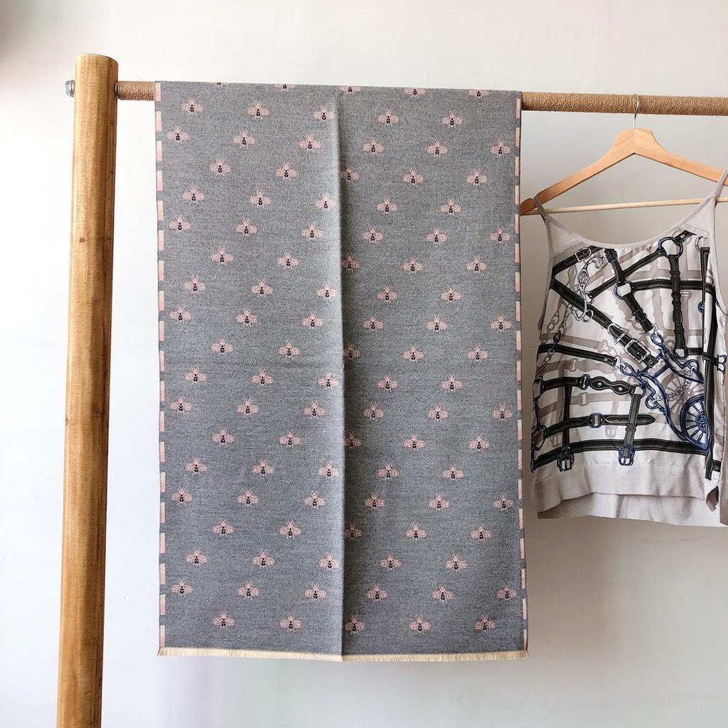 Imitation Cashmere Fringed Extended Jacquard Scarf Women'S Versatile Warm Thickened Shawl Decorative Scarf