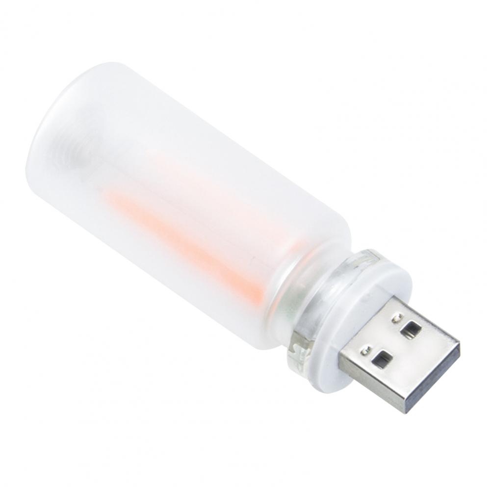 USB Flame Night Light with Touch Control Realistic Flickering LED Candle for Home Car Adjustable Brightness