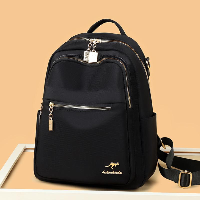Schoolbag Backpack Women's 1011 New Fashion Atmosphere Trend Versatile Large Capacity Student School Bag Women's Bag Travel Backpack