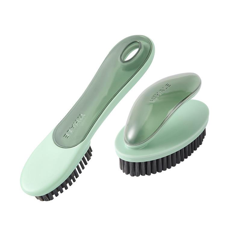 Green Shoe Brush Home Laundry Cleaning Brush Soft Bristles Do Not Hurt Shoes Board Brush Multifunctional Cleaning Tool Practical Shoe Brush