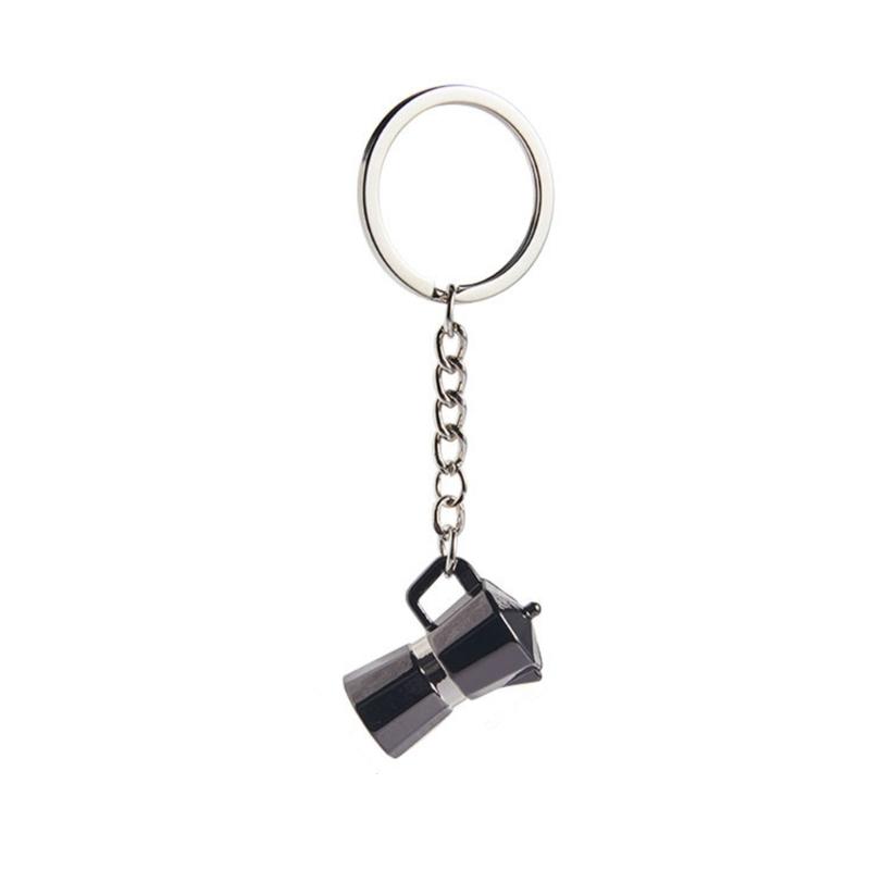 Stylish Coffee Themed Keychain Miniature Espresso Tool Keychain Authentic Coffee Accessories Charm for Fashion Lovers