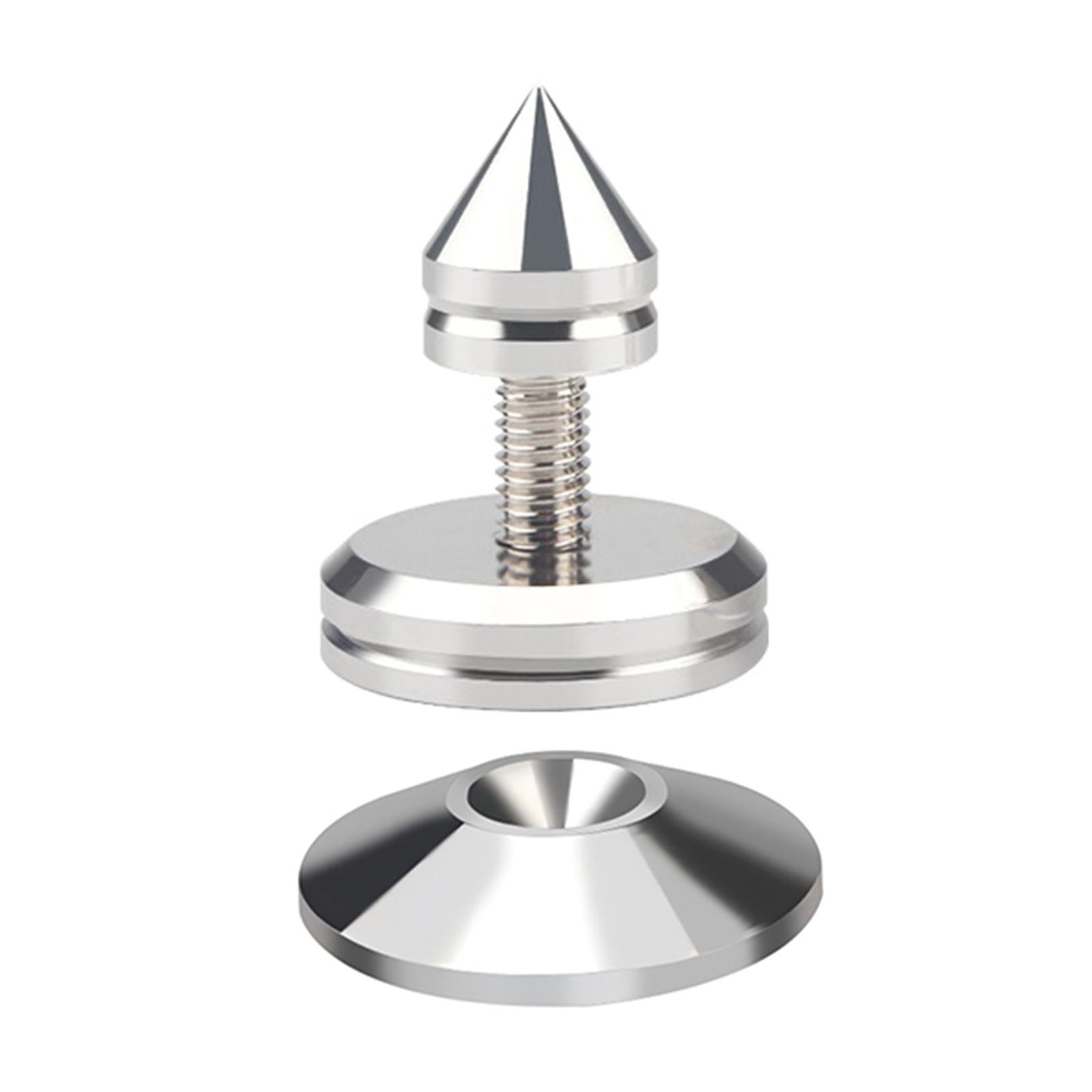 1 комплект серебристых шипов для колонок, металлические ножки, амортизатор, подкладки для колонок для Hi-Fi сабвуфера и аудиоаппаратуры BM6