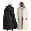 Unisex Long Ankle-Length Goose Down Jacket - Casual Loose Korean Style for Autumn/Winter