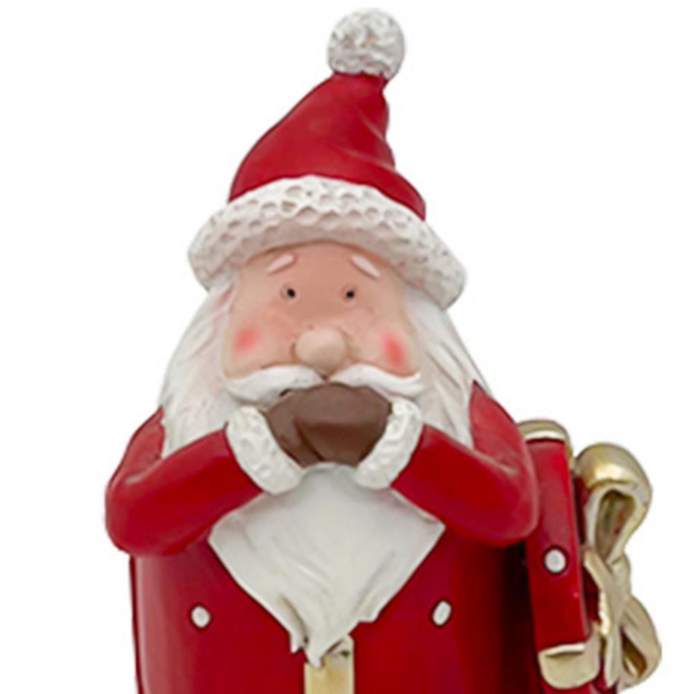 3 Pcs Mini Santa Claus Statue See Hear Speak No Evil Resin Christmas Table Decor Collectible Figurine Home Office Party Decor