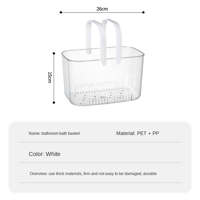 Transparenter Tragbarer Badekorb Aufbewahrungskorb Badezimmer Toilette Duschkorb