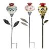 Plant-Themed Nectary-Bird Station with Pointed Ground Stake, Decorative Food or Water Point for Outdoor Lawn Placement