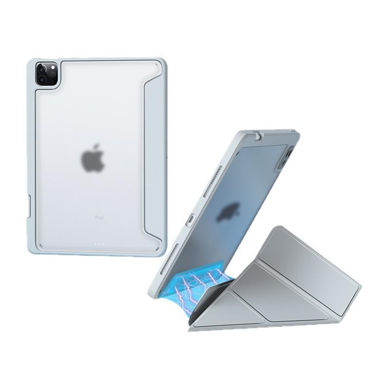 IPad Air 13-inch Case With Detachable Acrylic Back TPU Cover Magnetic Pen Slot Shockproof Stand Function