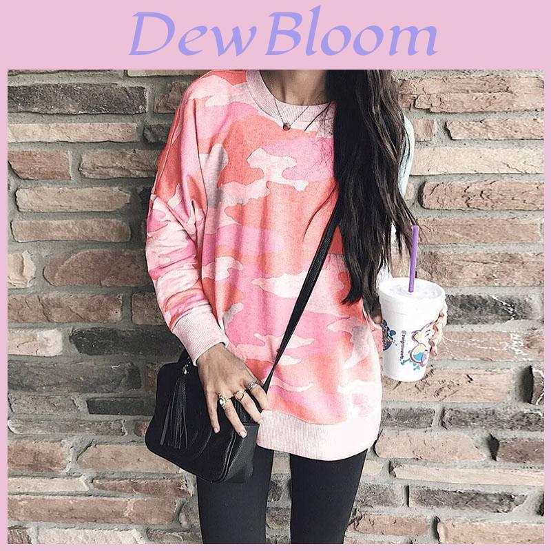 Premium Camouflage Woman Fashion Jumper Pullover Casual Tops Blouse Tee T-shirt