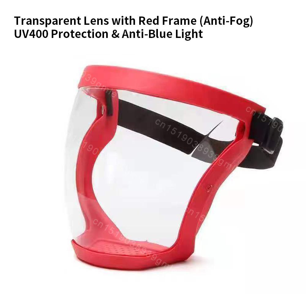 Anti Fog Protect Dust and Splash Mask Full-Face Transparent Protection Mask with Adjustable Buckle Reusable and Heat Resistance