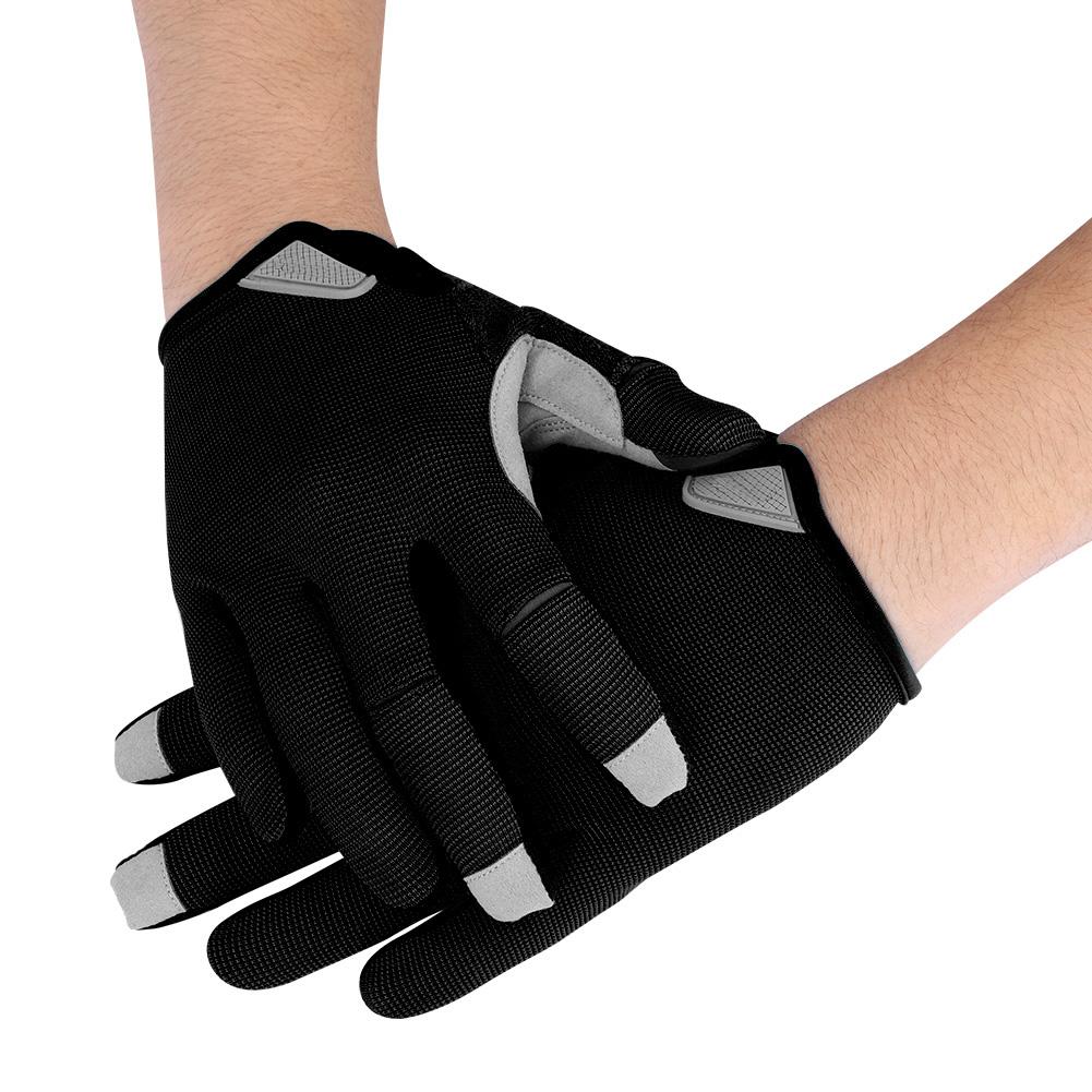 Winter Warm Bicycle Touch Screen Full Finger Gloves For Cycling Hiking Black XL